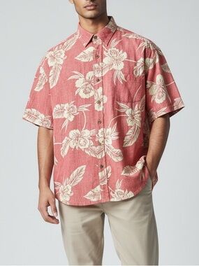 Cooke Street Honolulu Hawaiian Aloha Shirt Relaxed Cotton Tropical Button Up